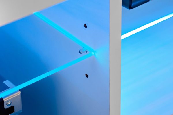 Tivoli Grande TV Furniture Set, Black/Black LED Lighting Blue - Image 8