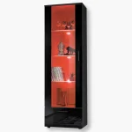 Alessandria Standing Cabinet, Black/Black RGB LED Lighting