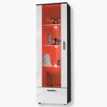 Alessandria Standing Cabinet, White/Black RGB LED Lighting