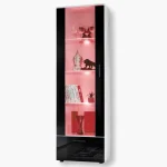 Alessandria Standing Cabinet, Black/White RGB LED Lighting