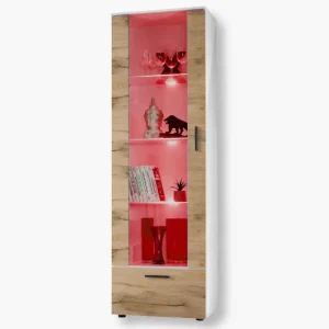 Alessandria Standing Cabinet, Wotan/RGB LED White
