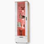 Alessandria Standing Cabinet, White/Wotan RGB LED Lighting