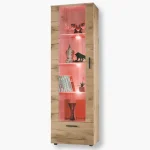 Standing display cabinet Alessandria, Wotan/Wotan RGB LED lighting