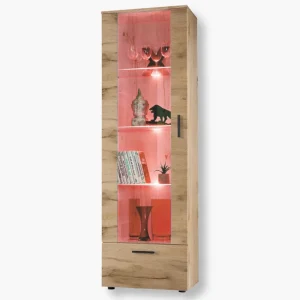 Standing display cabinet Alessandria, Wotan/Wotan RGB LED lighting