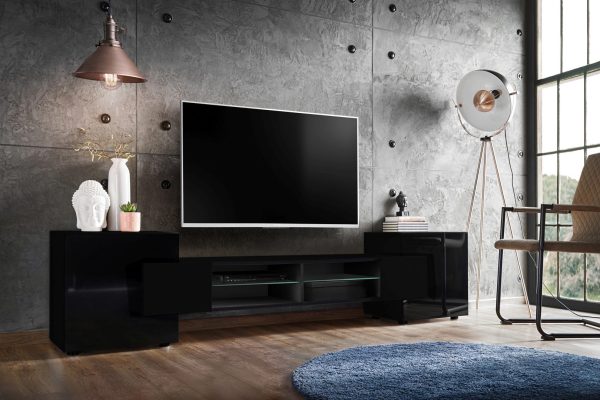 Merano TV cabinet, black/black - Image 2