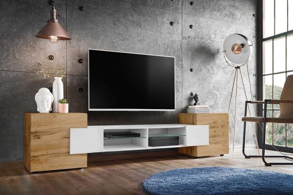 TV cabinet Merano, Wotan/White - Image 2