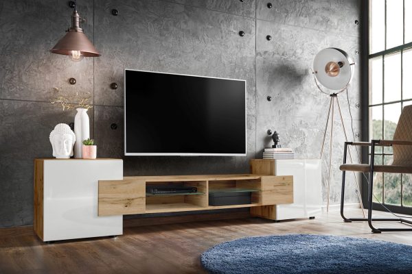 TV cabinet Merano, Wotan/White - Image 2