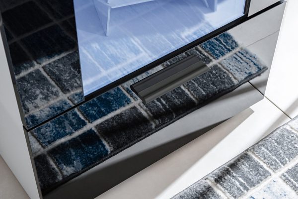 Alessandria Standing Cabinet, White/Black LED Blue Lighting - Image 10