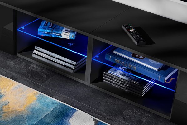 Varallo TV furniture set, black/black RGB LED lighting - Image 10