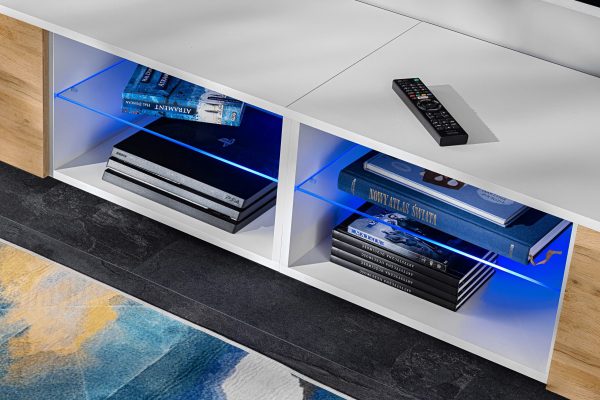 Varallo TV furniture set, Wotan/white RGB LED lighting - Image 10