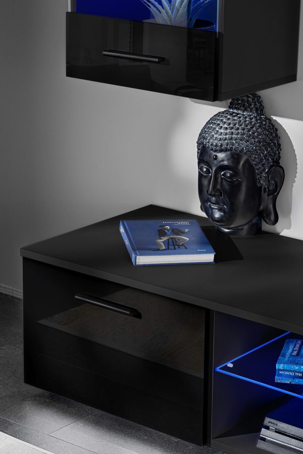Varallo TV furniture set, black/black RGB LED lighting - Image 9