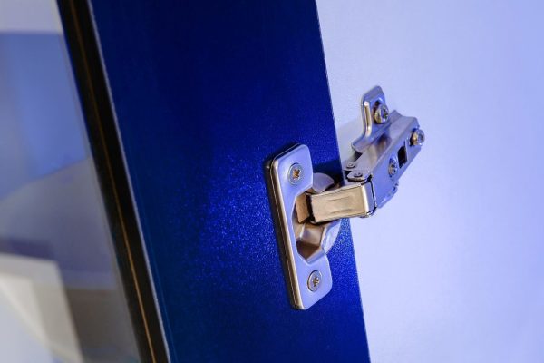 Alessandria Standing Cabinet, White/Black LED Blue Lighting - Image 8