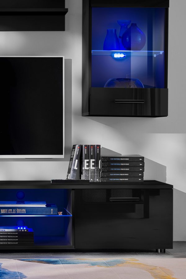 Varallo TV furniture set, black/black RGB LED lighting - Image 7