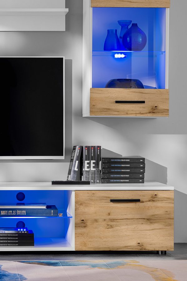 Varallo TV furniture set, Wotan/white RGB LED lighting - Image 7