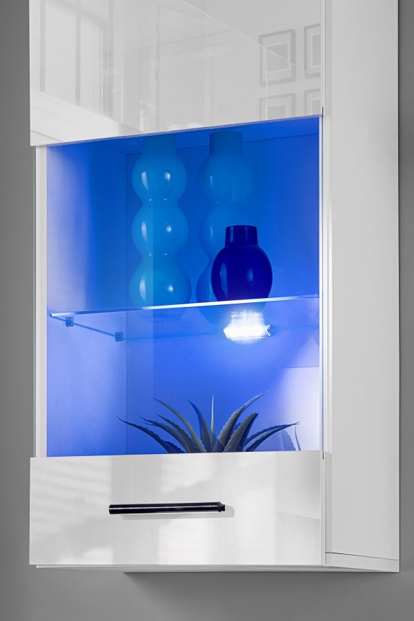 Varallo TV Furniture Set, White/White LED Lighting Blue - Image 6