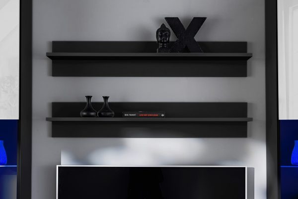 Varallo TV furniture set, white/black RGB LED lighting - Image 5