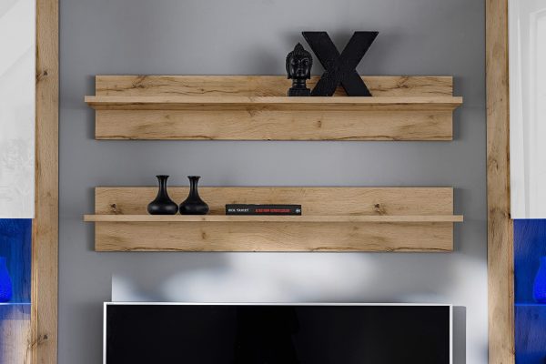 Varallo TV Furniture Set, White/Wotan RGB LED Lighting - Image 5