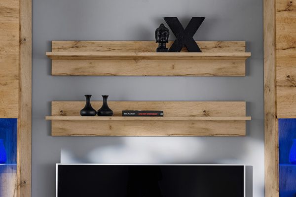 Varallo TV furniture set, Wotan/Wotan LED lighting blue - Image 5