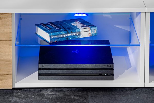 Varallo TV furniture set, Wotan/white RGB LED lighting - Image 4