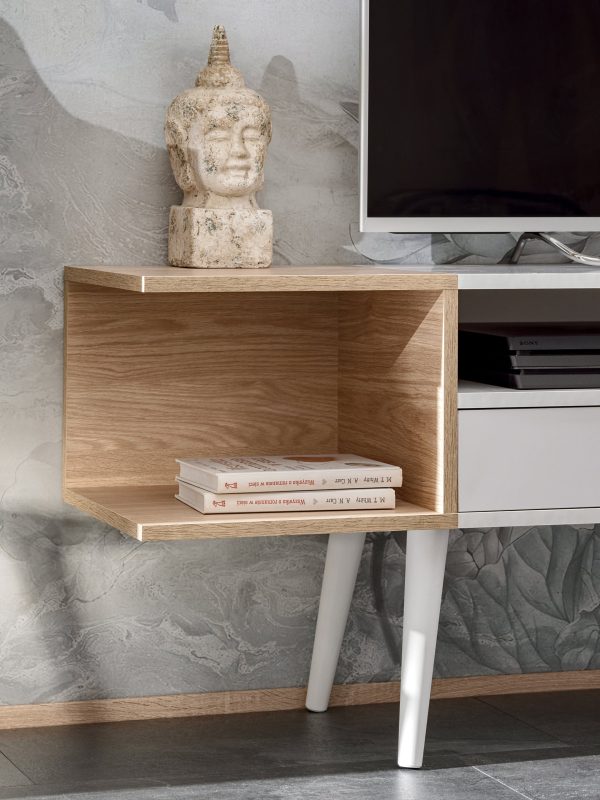 Forio TV cabinet, white oak - Image 6