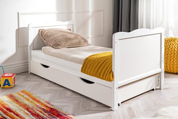 Aurora baby cot with drawer, white matt - Image 3