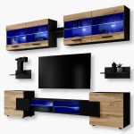 Foggia TV Furniture Set, Wotan/Black