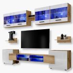 Foggia TV Furniture Set, White/Wotan