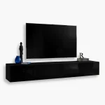 Loreto Wall Mounted TV Cabinet, Black/Black