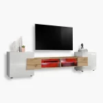 Merano TV Cabinet, White/Wotan RGB LED Lighting
