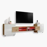 Merano TV Cabinet, Wotan/White RGB LED Lighting