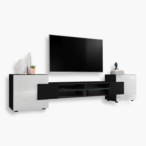Merano TV Cabinet, Black/White