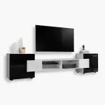 Merano TV Cabinet, White/Black