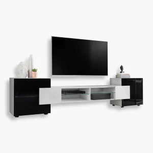 Merano TV Cabinet, White/Black