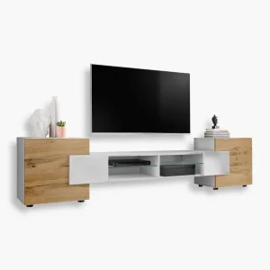 Merano TV cabinet, white/Wotan