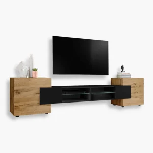 TV cabinet Merano, Wotan/Black