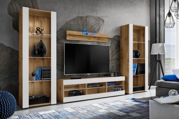 TV Furniture Set Tivoli Grande, White/Wotan - Image 2