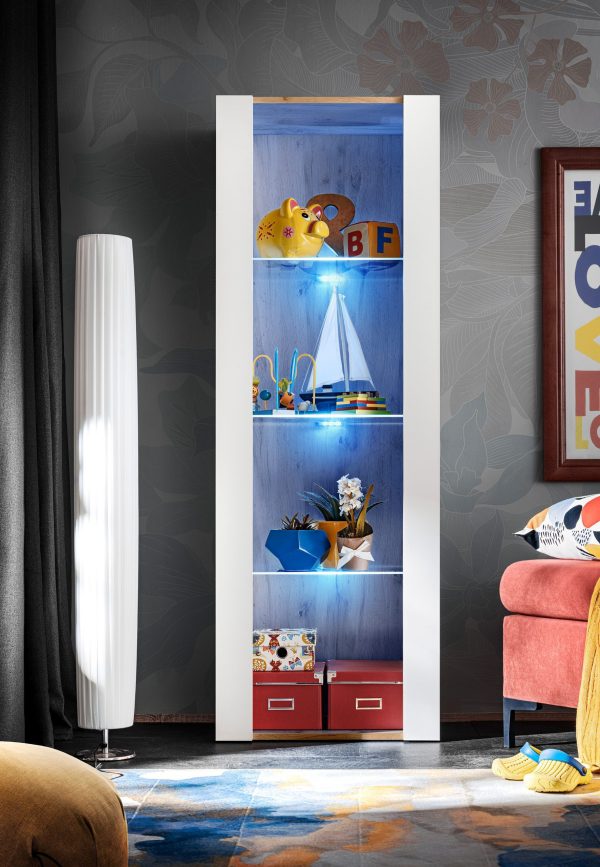 Tivoli Glass‑Shelf Cabinet, White/Wotan RGB LED Lighting - Image 8