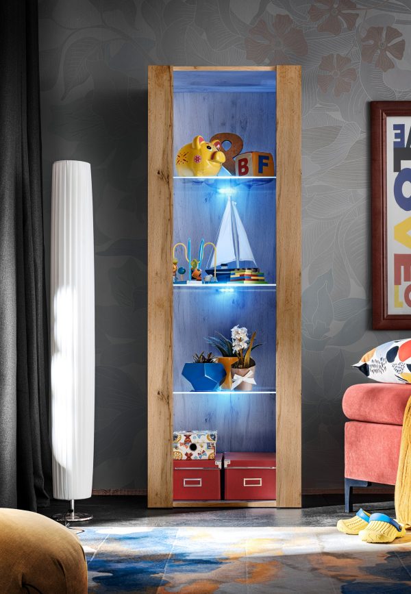 Tivoli Glass‑Shelf Cabinet, Wotan/Wotan RGB LED Lighting - Image 8