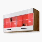 Savona Hanging Shelf Cabinet, White/Wotan RGB LED Lighting