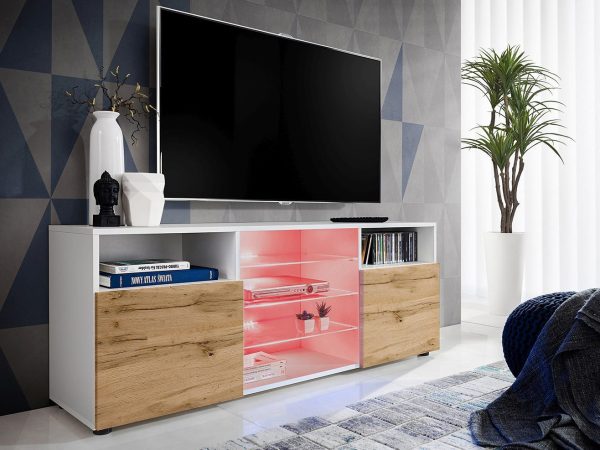 Urbino TV cabinet, Wotan/white RGB LED lighting - Image 2