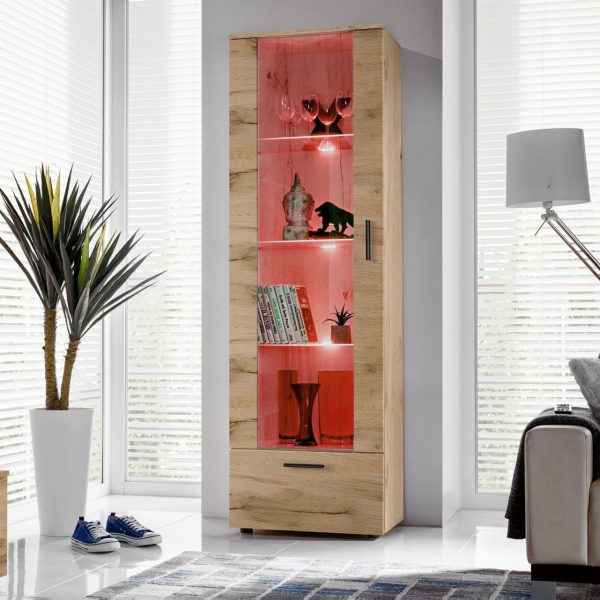 Standing display cabinet Alessandria, Wotan/Wotan RGB LED lighting - Image 2