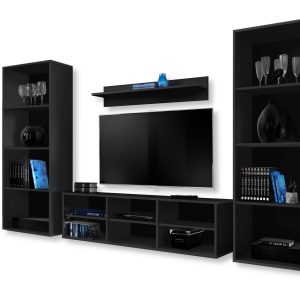 Taranto Grande TV Furniture Set, Black