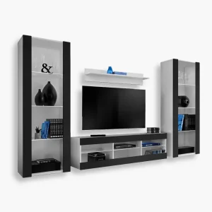 Tivoli Grande TV Furniture Set, Black/White