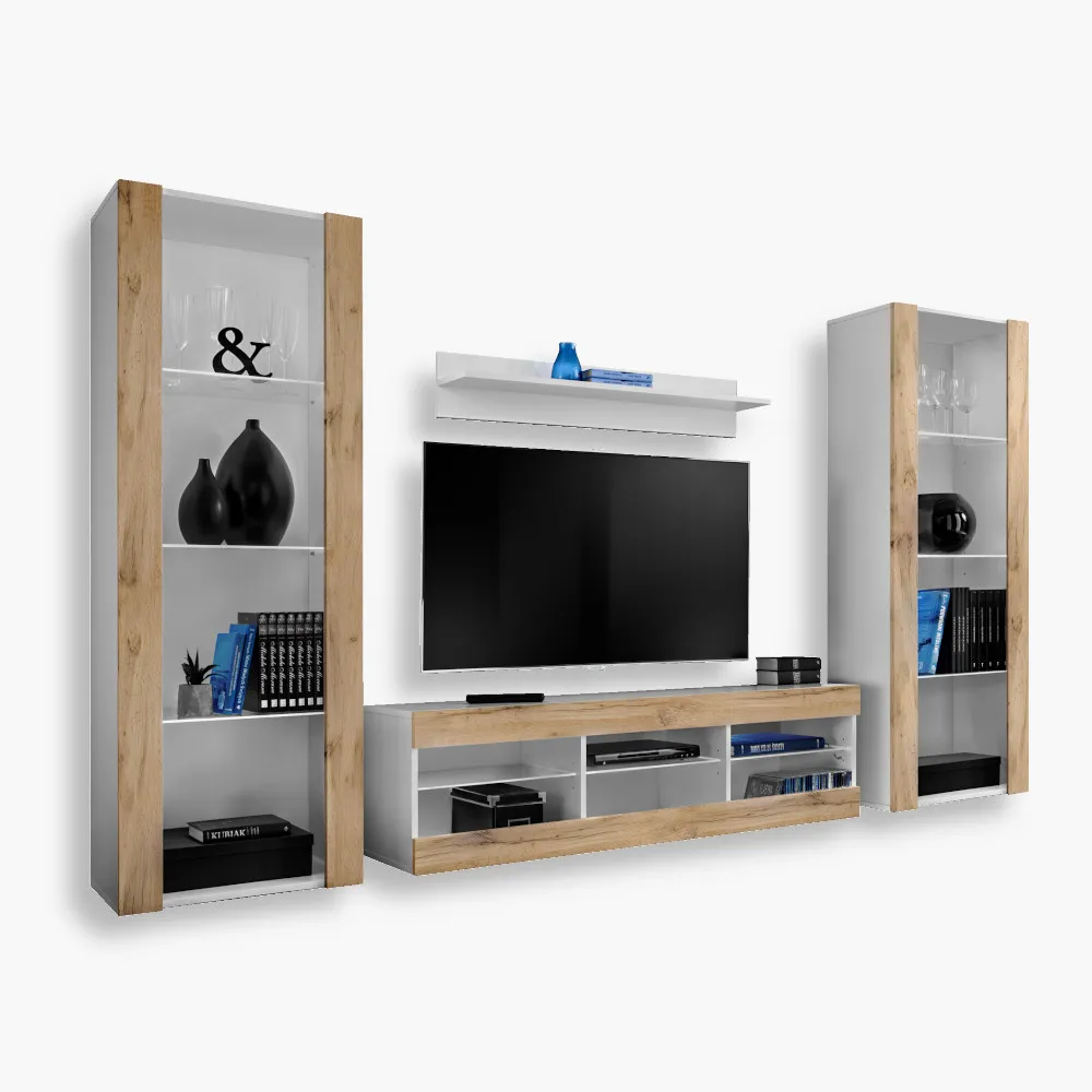 Tivoli-Grande-noLED-White-Wotan-3.webp TV Furniture Set Tivoli Grande, Wotan/White - Image 1