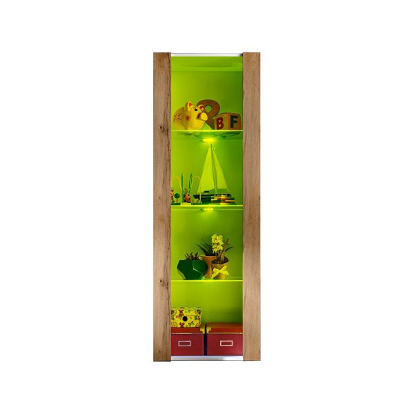 Tivoli Glass‑Shelf Cabinet, Wotan/White RGB LED Lighting - Image 4