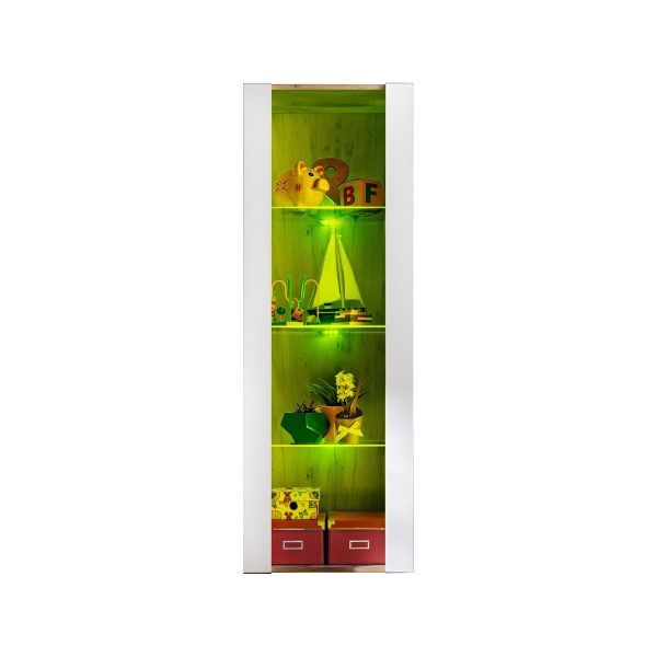 Tivoli Glass‑Shelf Cabinet, White/Wotan RGB LED Lighting - Image 4