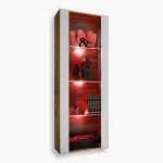Tivoli Glass‑Shelf Cabinet, White/Wotan RGB LED Lighting