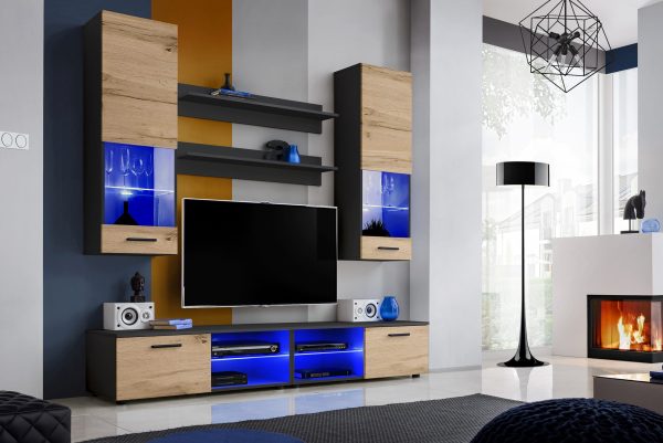 Varallo RTV Furniture Set, Wotan/Black - Image 2