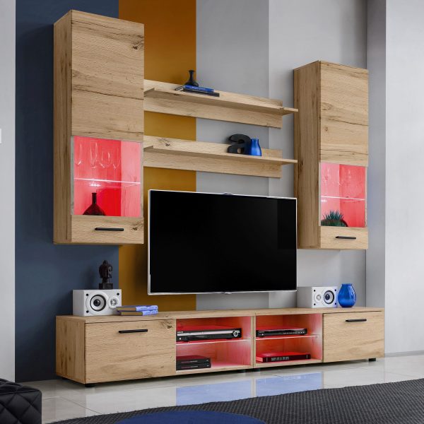 Varallo RTV furniture set, Wotan/Wotan RGB LED lighting - Image 2