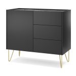 Canmore KSZ97 chest of drawers – black graphite, width 97 cm, height 83 cm, depth 37 cm